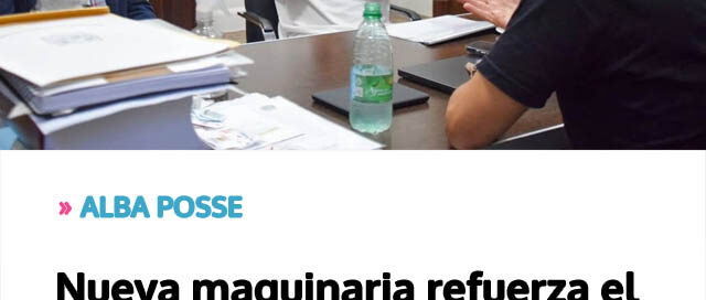 Nueva maquinaria refuerza el trabajo en caminos rurales y producción local